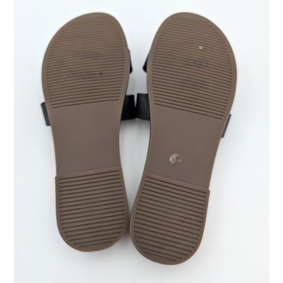 Steve Madden Hoku Slide Sandal Women's Open Toe Leather Black Brown Size US5.5 - Picture 8 of 9